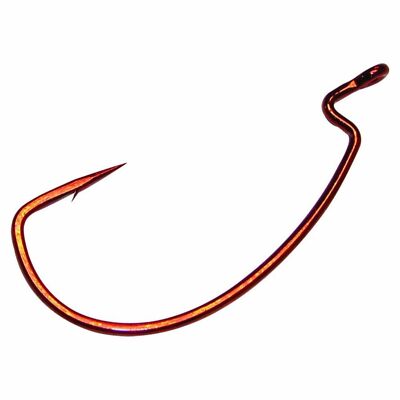 Gamakatsu Red EWG Offset Worm Hook Extra Wide Gap Soft Plastic Bass Bait Hook