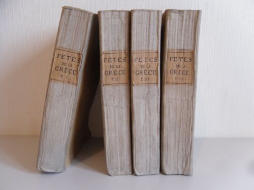 Fêtes et courtisanes de la Grèce Chaussard 1801 4 tomes complet - Photo 1/23