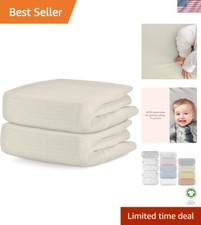 Breathable Oatmeal Fitted Crib Sheets 2-Pack - GOTS Certified Organic Cotton