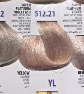 Mirna Permanent Hair Coloring Cream Super Platinum Violet Ash S12.21 NEW 3.4oz