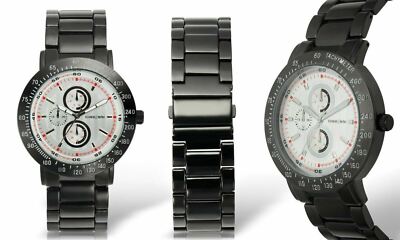 NEW Alexander Dubois J28 Mens Multi-Function Drome Collection IP Black Watch 30m