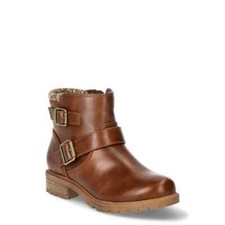 Wonder Nation Toddler Girls Sweater Knit Boots Size 7 Chestnut Side Zip