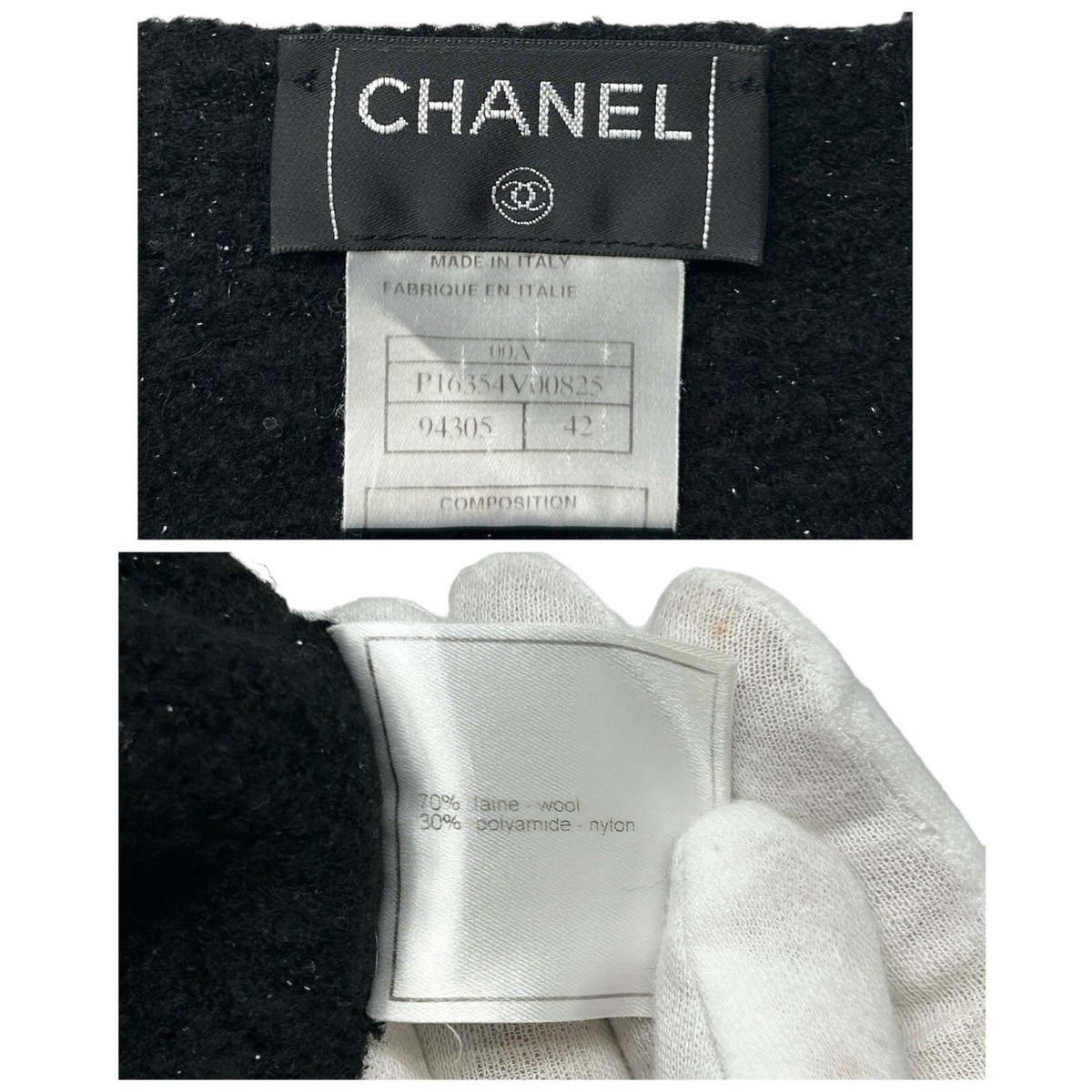 CHANEL Vintage 00A Coco Mark Logo Sweater #42 Tunic Top