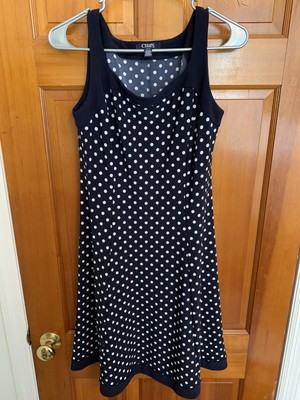 chaps polka dot dress
