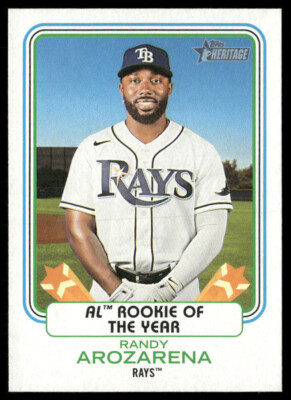 Randy Arozarena Tampa Bay Rays 2022 Topps Heritage #AW-6 Rookie of the Year