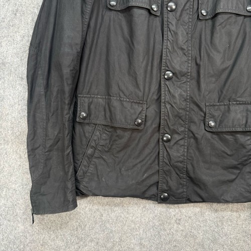 Belstaff Jacke Herren Größe UK Größe M schwarz gewachste Baumwolle Fieldmaster Utility Mod - Bild 12 von 20