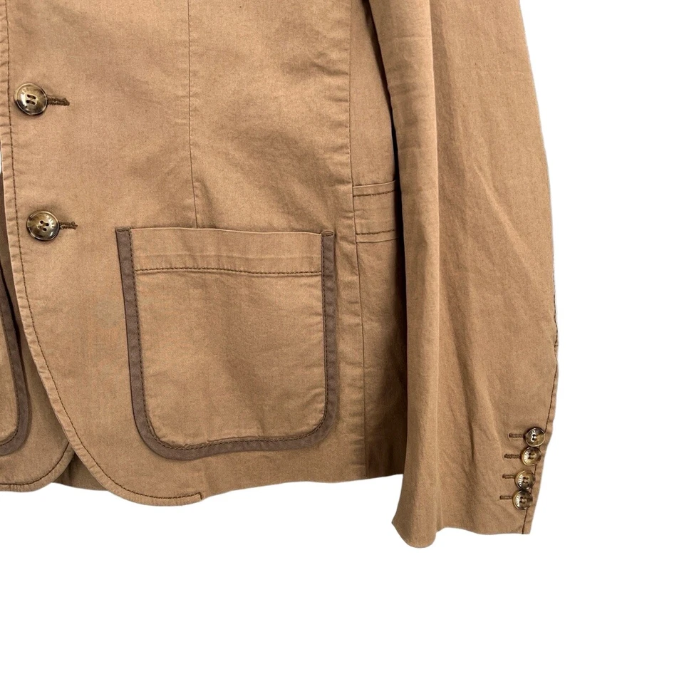 Blazer Moschino Jeans Uomo Algodón Tostado Borde en Contraste Hombres Talla 50 IT / 40 EE. UU. Foto 3 de 4