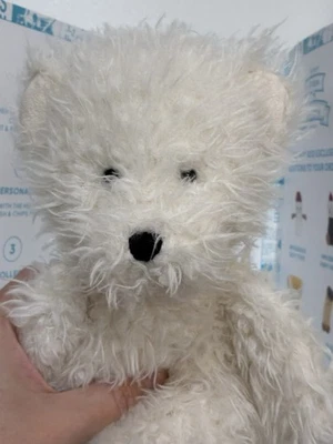 Jellycat I Am Angora Blizzard Bear Soft Toy Medium 12" White Retired Teddy Bear - Image 1 of 4
