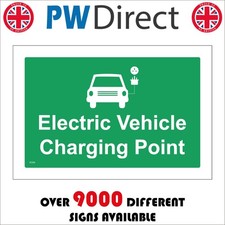 SIGN Electric Vehicle Charging Point Car Journey Travel Hotel Motel Shop VE226A