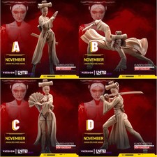 3D-Druckfigur Wargame Unit-9 - Kunoichi Schwestern