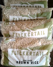LOT of 6 (six) Flickertail Long Grain Brown Rice, 16oz ea READ FOR BEST BY DATE