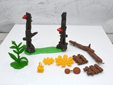 Vintage Smurfs Playset 3 Gate Flowers Schleich Peyo 1977 Incomplete No Bell
