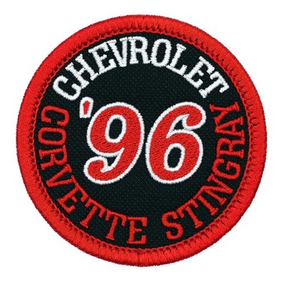 1996 Chevrolet Corvette Stingray Embroidered Patch Black/Red Iron-On Sew-On Hat