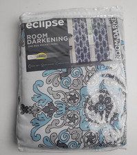 Eclipse Thermaweave Darkening Window SINGLE Curtain Panel 'Aqua' 37x84in #CT8