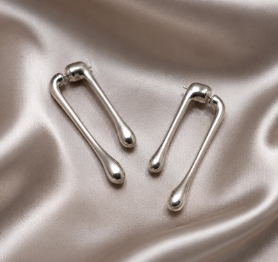 #ad Solanales Earrings Silver Minimalist Modern Jenny Bird Geometric Boho Sculptural $29.34