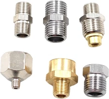 Chiloskit 7pcs Airbrush Hose 5 * 5 * 2cm / 1.97 * * 0.8in, Sliver 