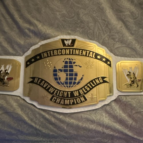 WWE Intercontinental Heavyweight Wrestling Champion Replica Belt Gold White