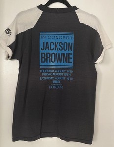 Vtg 1980 Forum Jackson Browne In Concert T-Shirt  Size L Multicolor Vogel As Is