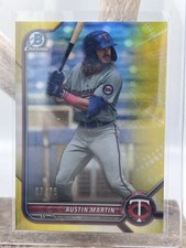 2022 Bowman - Chrome Prospects Austin Martin #BCP-139 Aqua Refractor /125 (RC)