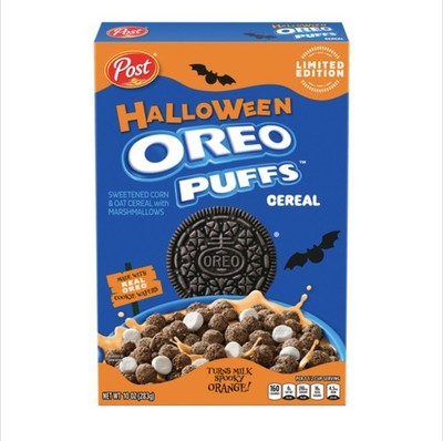 4 Boxes Halloween Oreo Puffs Cereal Rare Turns Milk Orange Post Discontinued