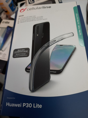 Cellularline Fine Cover Case klar Für Huawei P30 Lite, P30 Lite New Edition