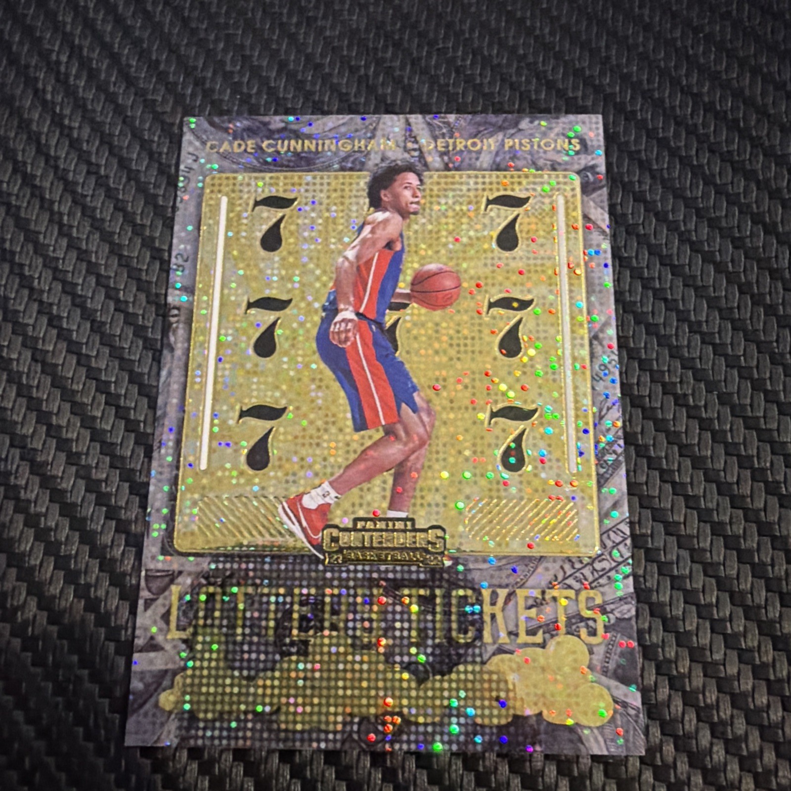2021-22 Panini Contenders Cade Cunningham RC Lottery Ticket #1 Pistons Rookie