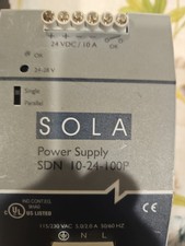 Sola/Hevi-Duty SDN10-24-100P DC Power Supply, 24 VDC, 10 Amp, 47-63 Hz