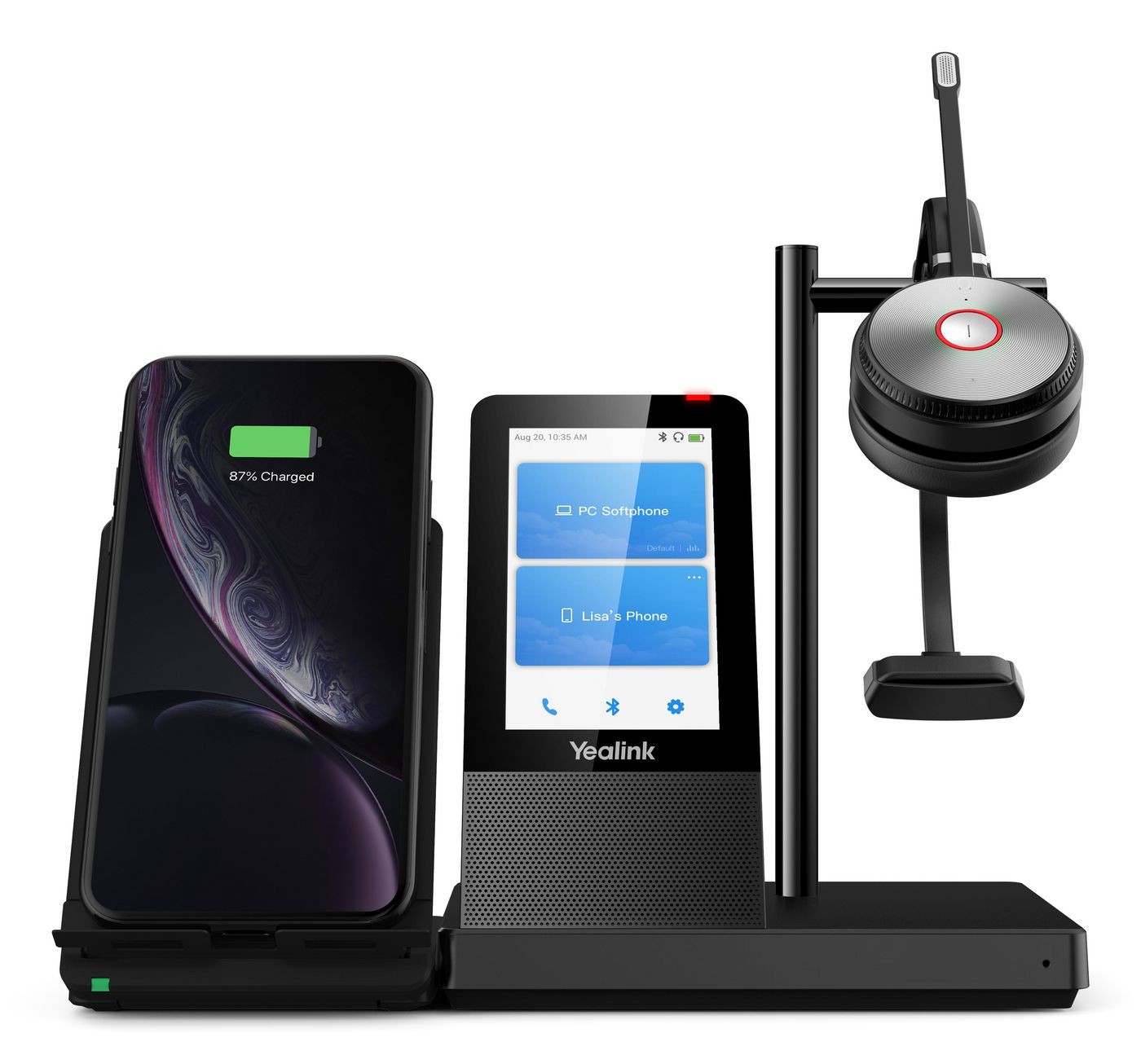 Yealink WH66 MONO UC Wireless DECT Headset Mono, Bluetooth, 160m Range