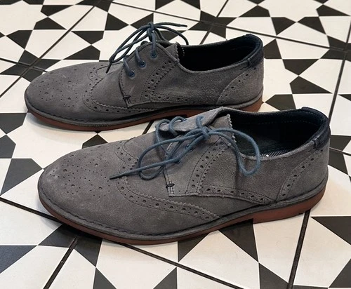 TED BAKER LONDON JAMFRO Men's Gray Suede Brogues Size US 8 