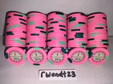 100 Lumiere Place $0.50 Real Clay Poker Chips Paulson CASINO used Fracs 