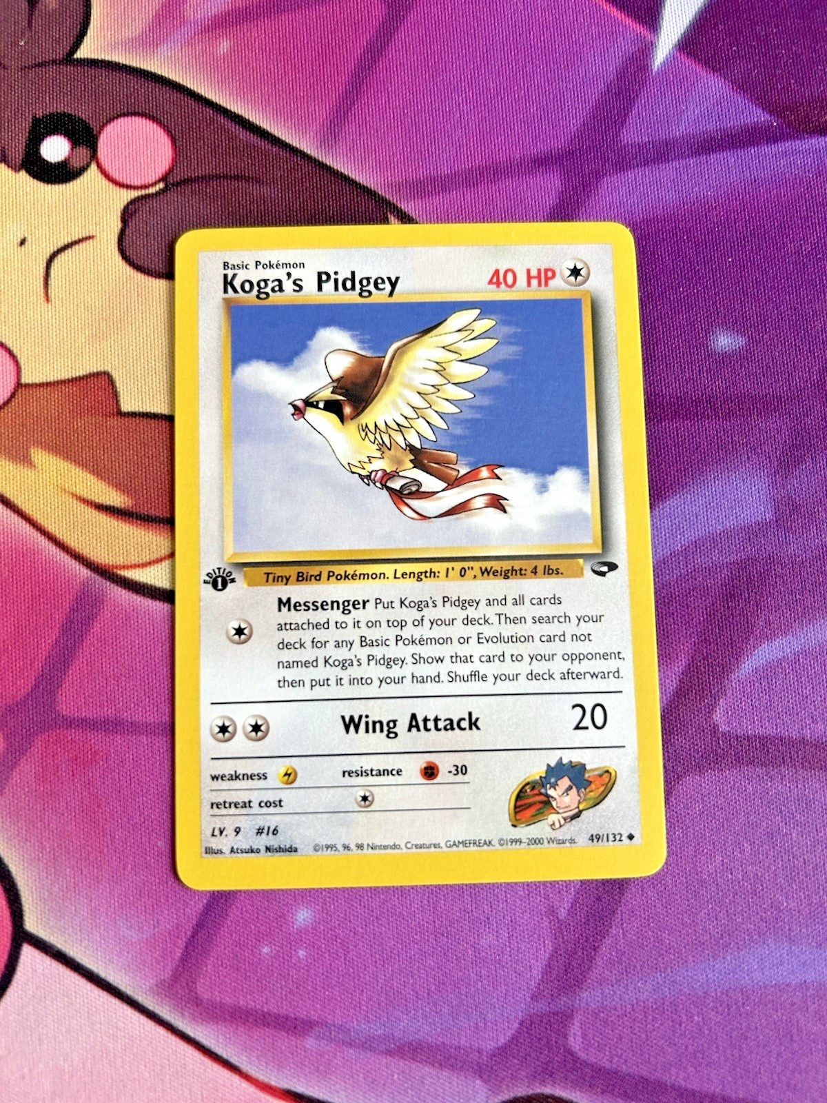 Koga's Pidgey - 49/132 [Gym Challenge] Pokemon TCG - 1ST EDITION - Vintage - NM