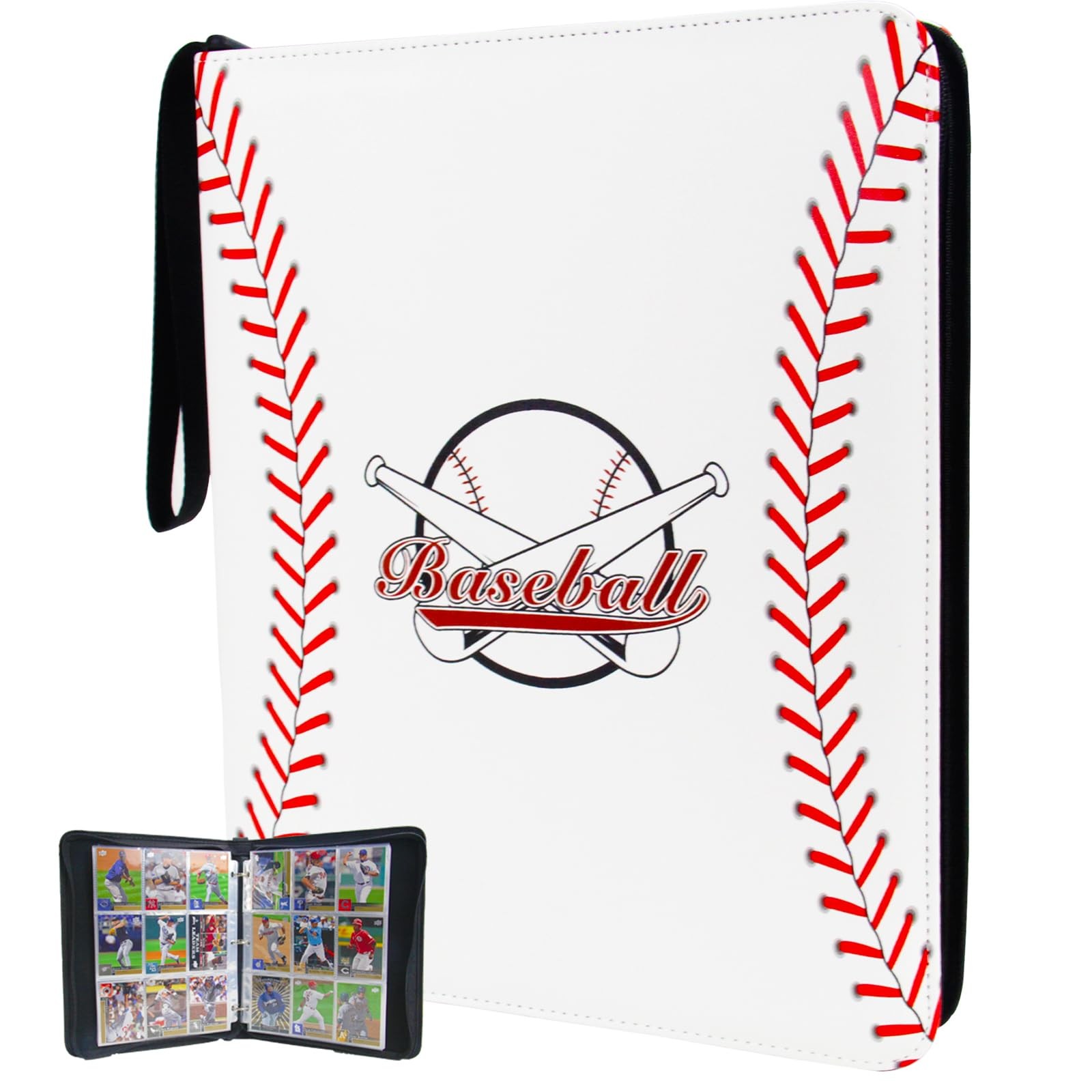 Baseball Card Binder, 900 Pocket Card Collections Album, 9 Pocket Trading Car...
