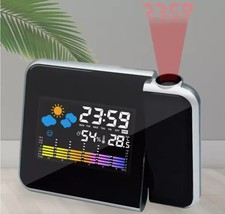Sveglia da Comodino Digitale con Proiettore Igrometro Orologio Data