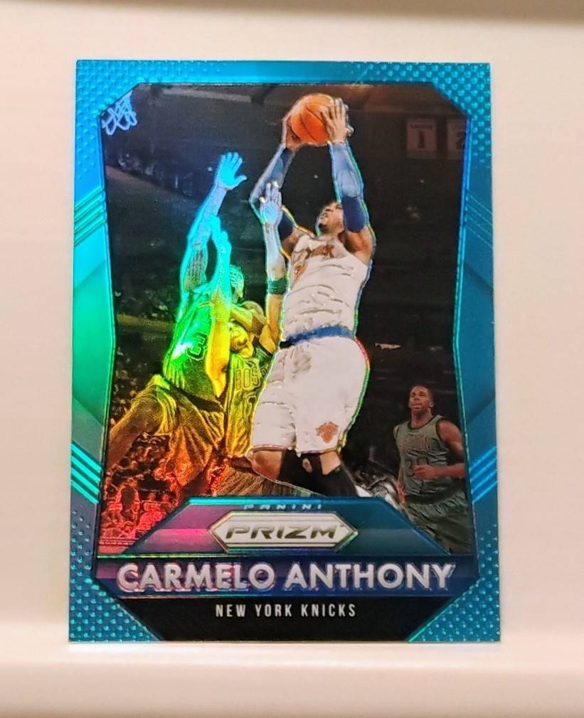 Carmelo Anthony Light Blue Prizm #/199 - 2015-16 Panini Prizm #56