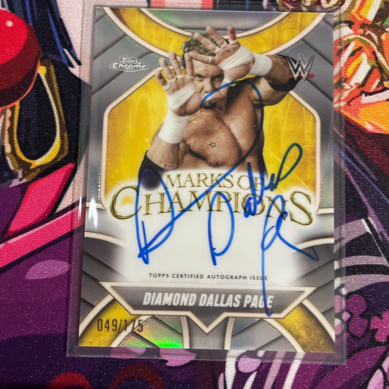 Diamond Dallas Page #MOC-DD 2025 Topps Chrome WWE Mark of Champions Auto /175