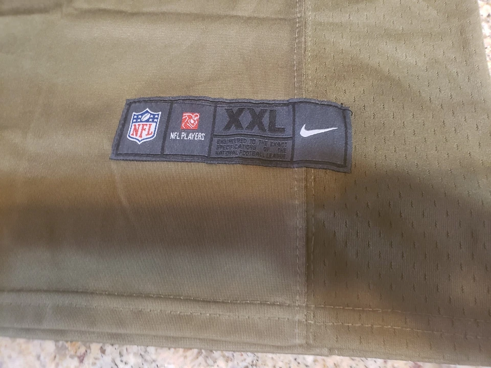 Camiseta deportiva Dallas Cowboys Nike Salute to Service #4 Dak Prescott - verde camuflaje XXL Foto 4 de 4