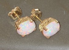 Hochwertige Gold-Ohringe Gold 585 mit Opal  3,51g. 
