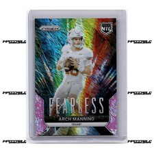 2025 Panini Texas NIL - Pink Camo Prizm Fearless #F-1 Arch Manning Rookie SSP