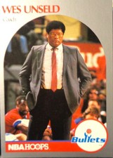 1990-91 Hoops Basketball Wes Unsled (CO) #331 Washington Bullets EX-G463