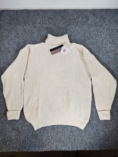 Maglione girocollo vintage anni 90 Orvis panna cotone a costine anni 90 maglia marinaio - Foto 2 di 7