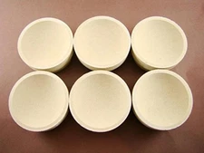 Lot of 6 - # 10 Mabor Cupel 2-3/8" Gold-Assay-Smelting-Refining-Melting-Cupels