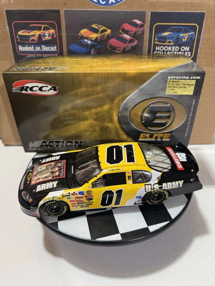 RARE* Joe Nemechek ELITE #01 U.S. Army Time Magazine 2004 1:24 Nascar Diecast - Image 2 of 4