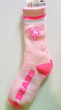 NFL Chicago Bears Pink Socks, New (Pretty In Pink)