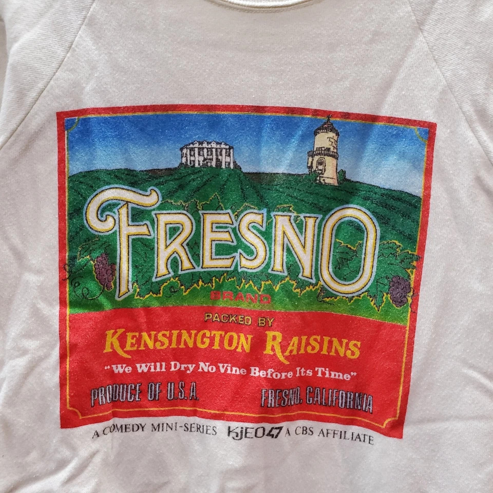 Sudadera DE COLECCIÓN Fresno California Hombres Grande Blanca Pasas Kensington EE. UU. LEER Foto 3 de 4