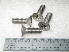 1/4-20 X 3/4" SCREW FLAT HEAD PHILLIPS STAINLESS STEEL  - 20 pcs