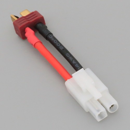Tamiya Male to Deans Nylon T Plug Male cable 14AWG 5CM wire For RC - Afbeelding 1 van 2