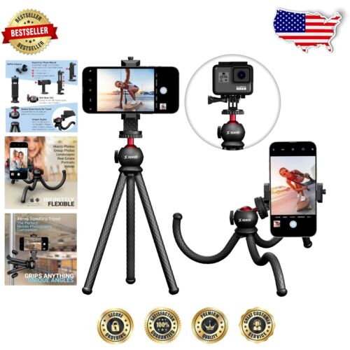 Lightweight and Durable Flexible Tripod for Smartphones and Action Cameras
