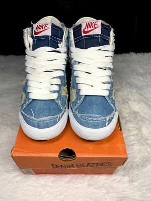 Nike SB Blazer Denim Mid 77 High Ripped Supreme Patchwork Nike SB Blazer Denim Mid 77 High Ripped Supreme Patchwork