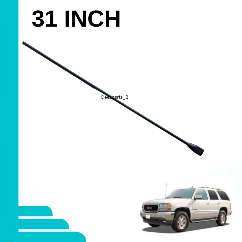 31" Antenna Black for GMC Yukon XL 1500 2500 1992-2006 Female - Image 2 of 4