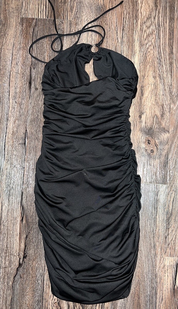 new with tags: black halter top mini dress, size 2, princess polly | eBay